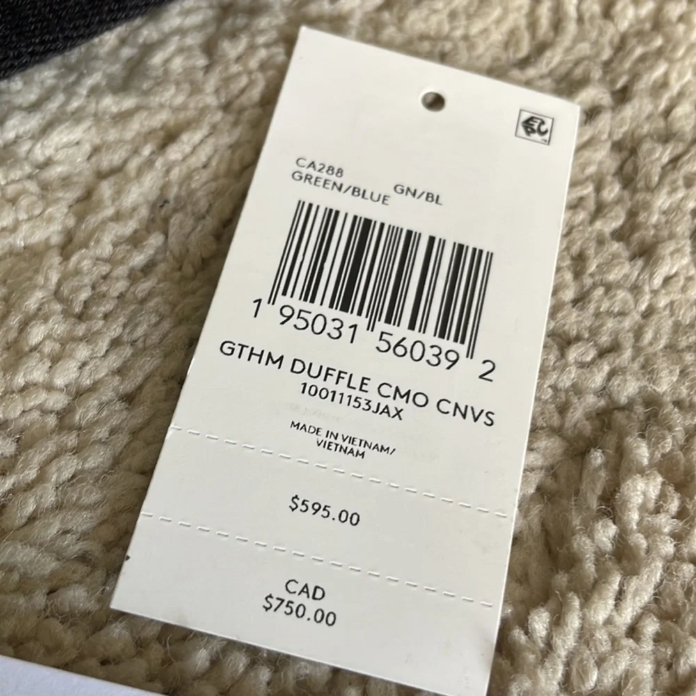 Coach Gotham Duffle Bag Camo Canvas Green Blue - Picture 13 of 16